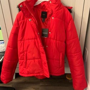 NEW Forever 21 hooded winter jacket size small